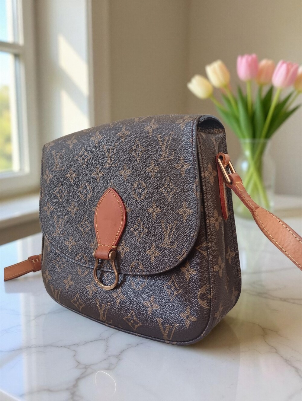 Louis Vuitton Saint Cloud GM Monogram Crossbody Vintage 1998 ✨ COA - Picture 7 of 16